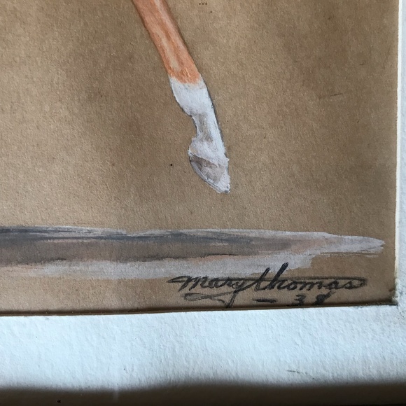 MARY ALICE LEITH THOMAS (Artist) Watercolor Horse & Jockey Derby Equestr… - Picture 4 of 6